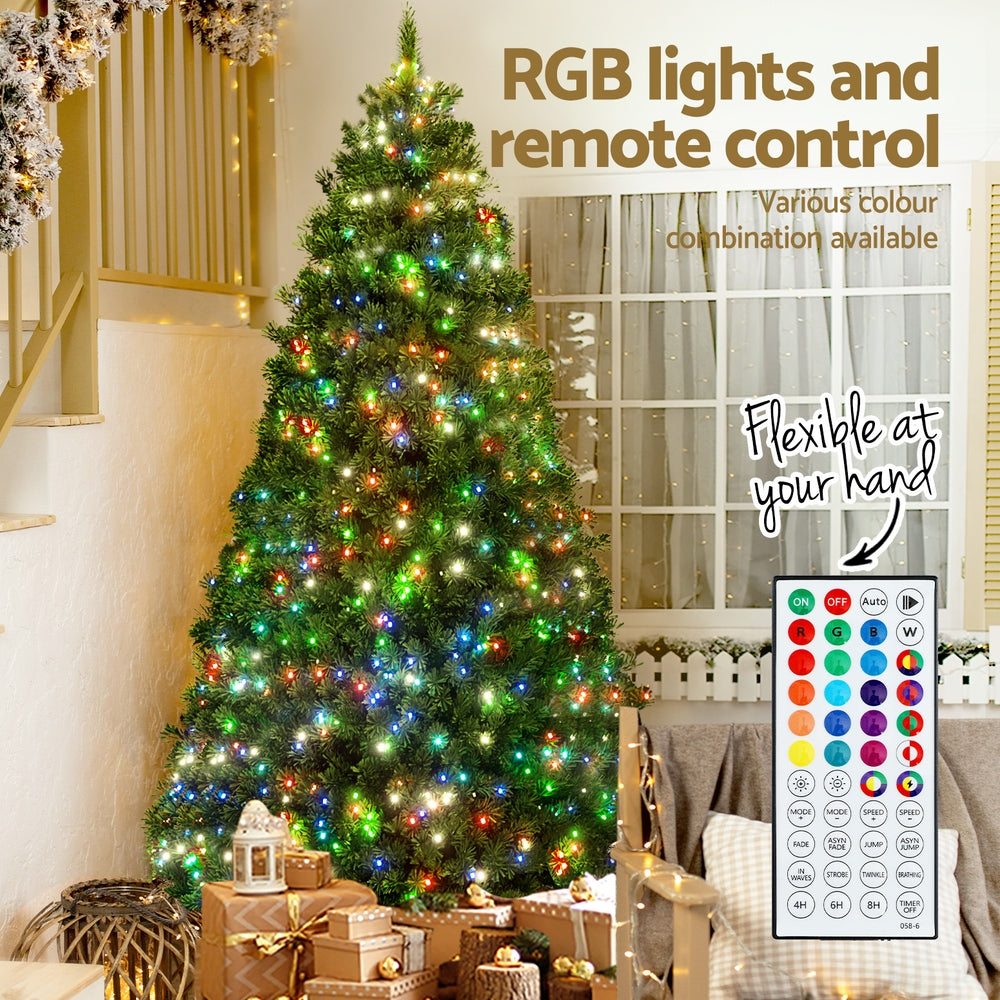 Christmas Tree 1.8m RGB Remote LED Tree Party Decoration 890 Tips