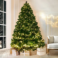 7FT / 2.1M Christmas Tree – 1250 Tips – Pre-lit 3000 Warm White LED Lights (8 Modes)