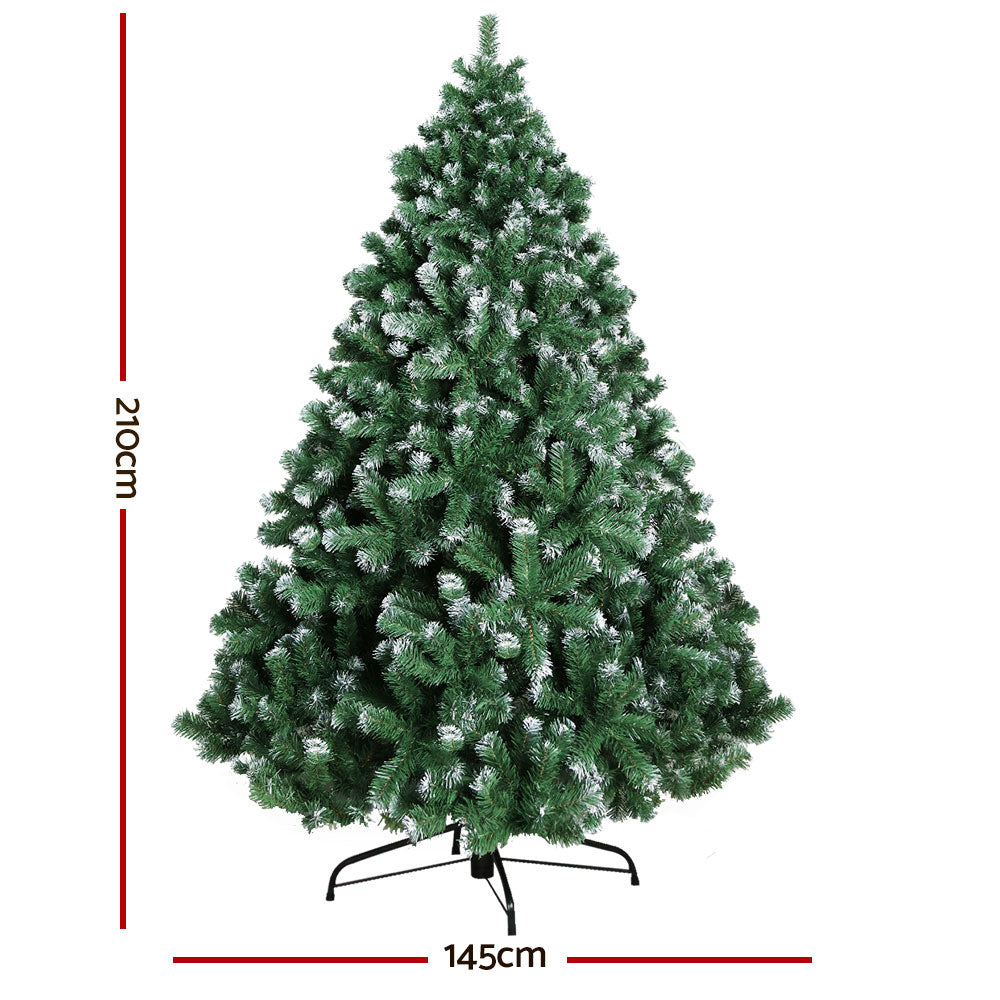 7FT / 2.1M Snowy Christmas Tree with 1250 Tips