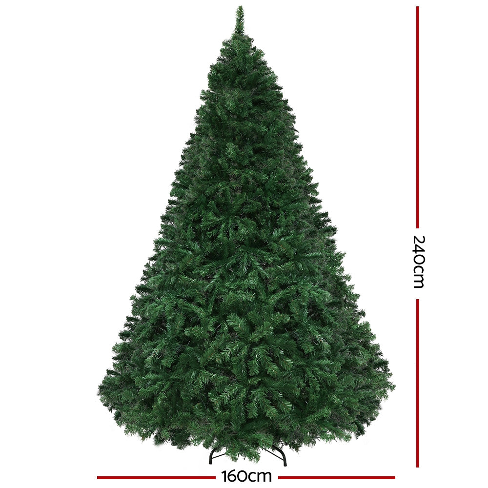 8FT / 2.4M Christmas Tree with 8 Multi-Colour Light Modes