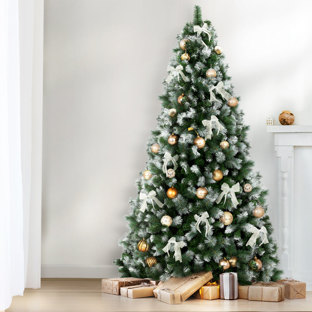 2.7M Snowy Pine Needle Christmas Tree – 1765 Tips for a Full, Festive Look