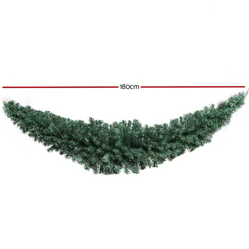 1.8m Christmas Garland Xmas Decorations Green Wedding Party