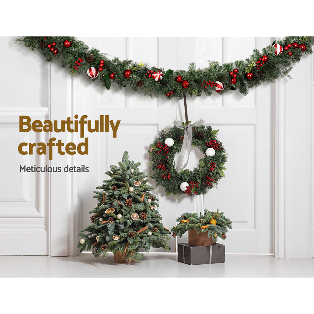 2.7M Christmas Garland with Decorations – Perfect for Festive Décor