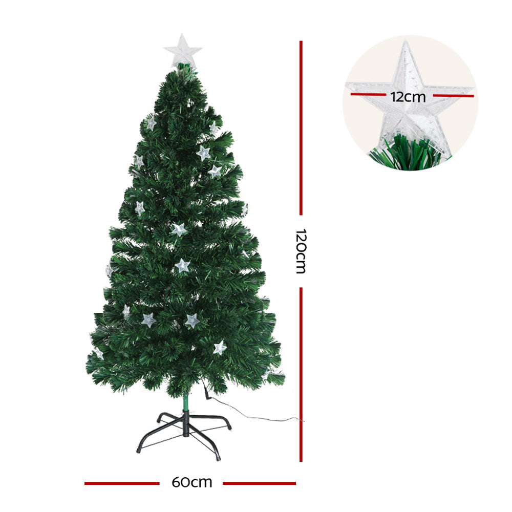 1.2m Fibre Optic LED Christmas Tree – Multi-Colour Lights