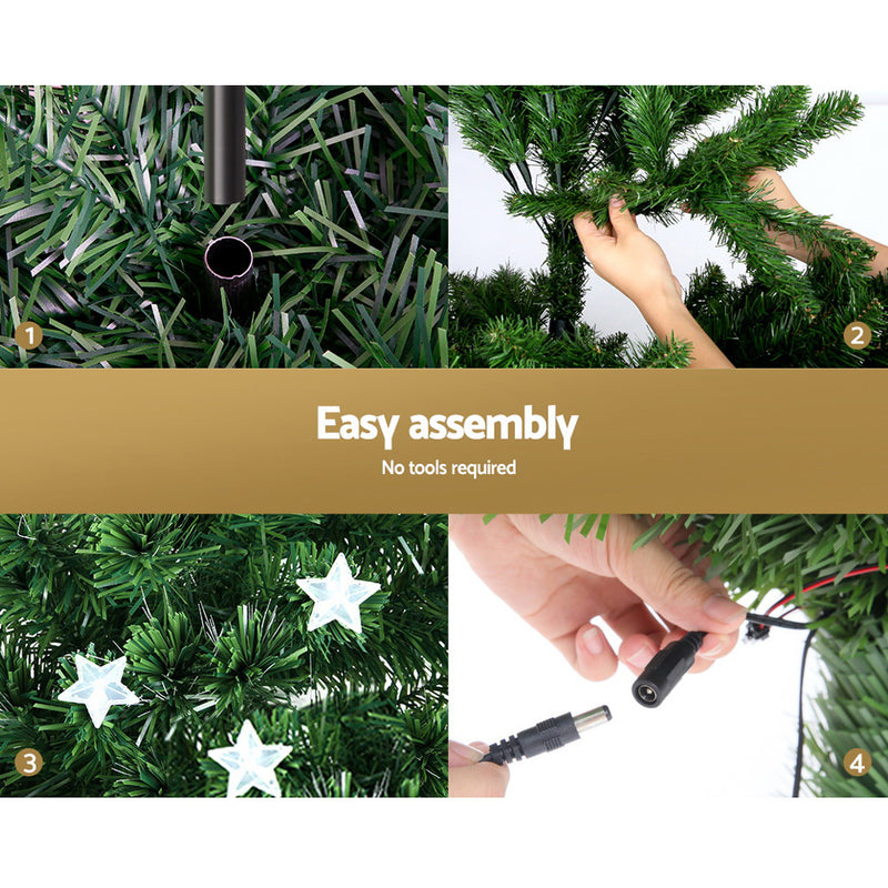 1.2m Christmas Tree Optic Fibre LED Xmas tree Multi Colour