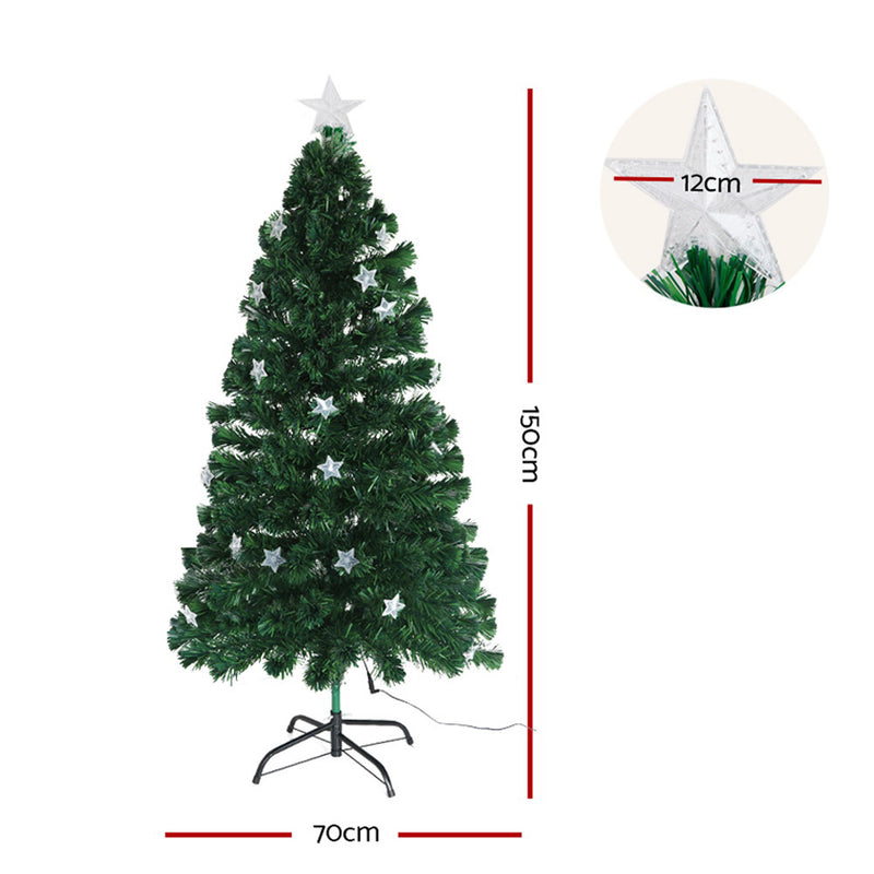 1.5m Christmas Tree Optic Fibre LED Xmas tree Multi Colour