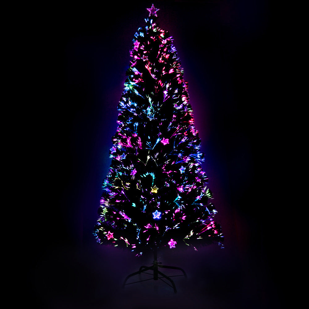 6FT / 1.8M Fibre Optic LED Christmas Tree – Multi-Colour Lights