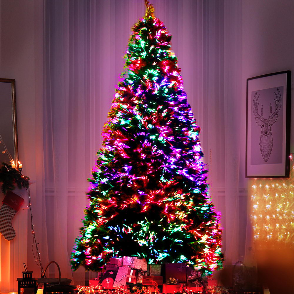 6FT / 1.8M Fibre Optic LED Christmas Tree with 300 Tips