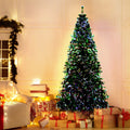 6FT / 1.8M Fibre Optic Christmas Tree – 300 Tips – Pre-lit Multi-Colour Fibre Optic Lights