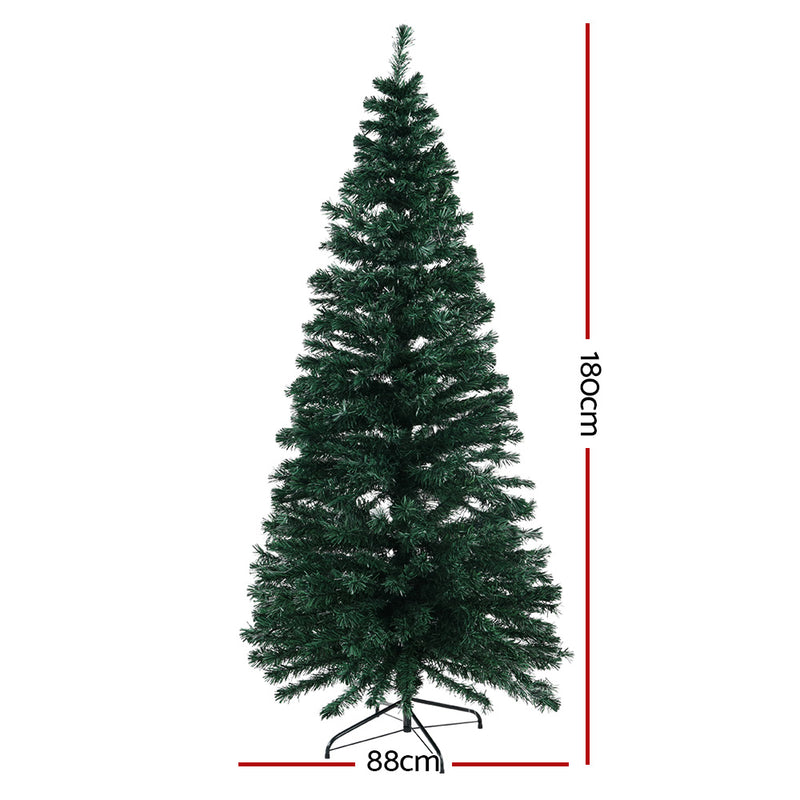 1.8m Christmas Tree Optic Fibre LED Xmas tree Warm White