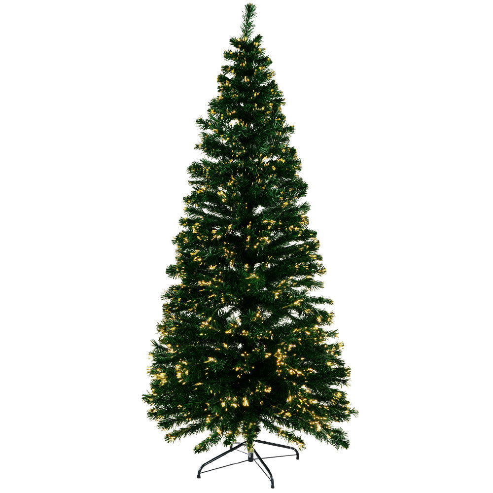 6FT / 1.8M Fibre Optic LED Christmas Tree – Warm White Lights