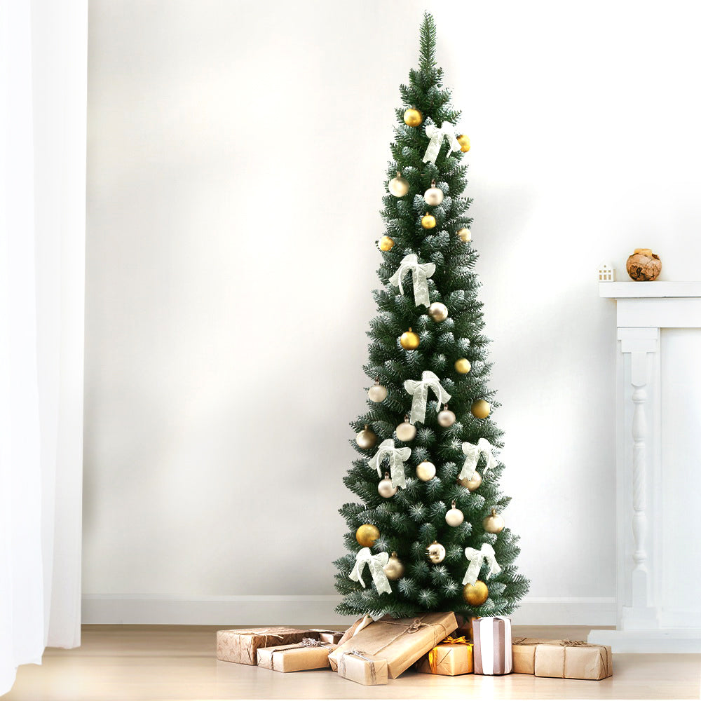 6FT / 1.8M Slim Snowy Christmas Tree – 300 Tips