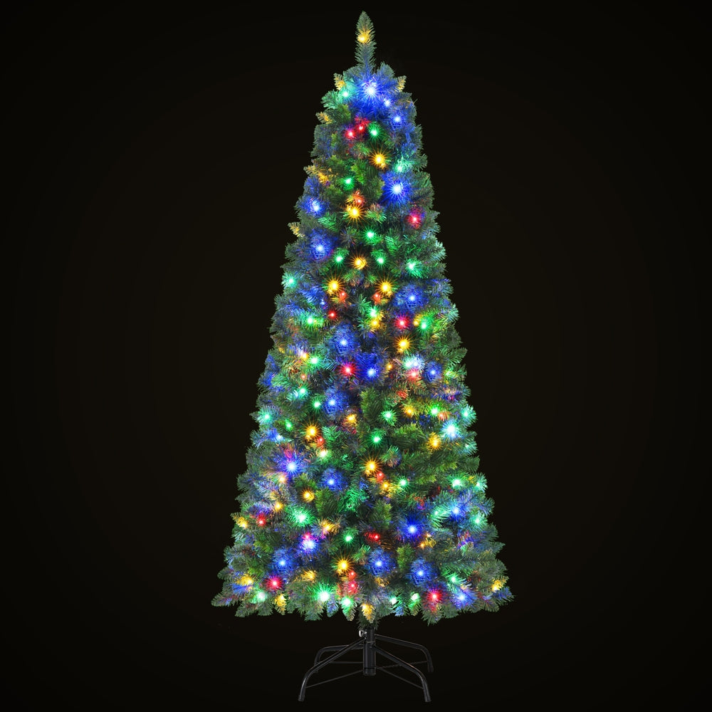 6FT / 1.8M Christmas Tree – Green – 544 Tips – Pre-lit 200 Multi-Colour LED Lights (8 Modes)