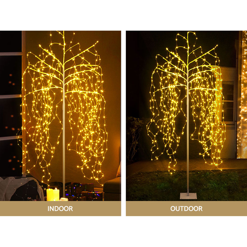 Solar Christmas Tree 2.1M String Lights 600 LED Xmas Trees