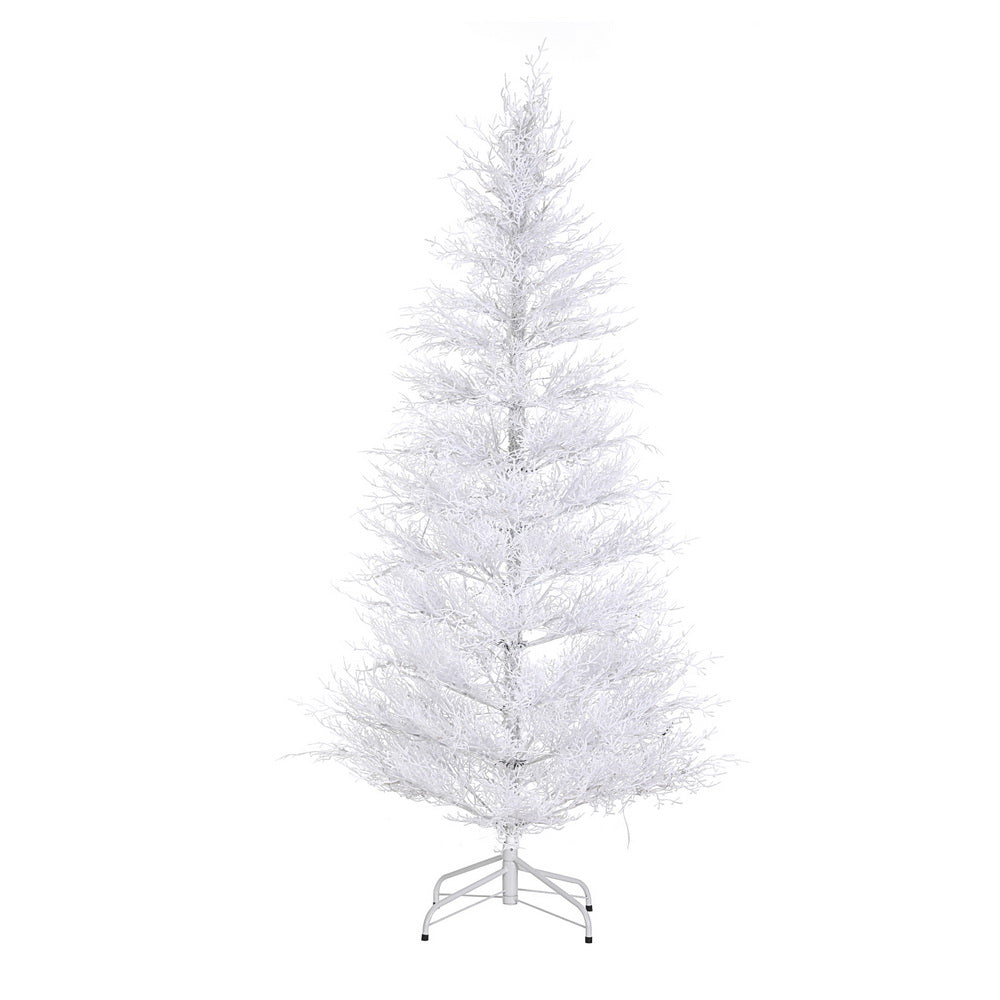 6FT / 1.8M Christmas Tree – Sparse White – 622 Tips – Pre-lit 200 Multi-Colour LED Lights
