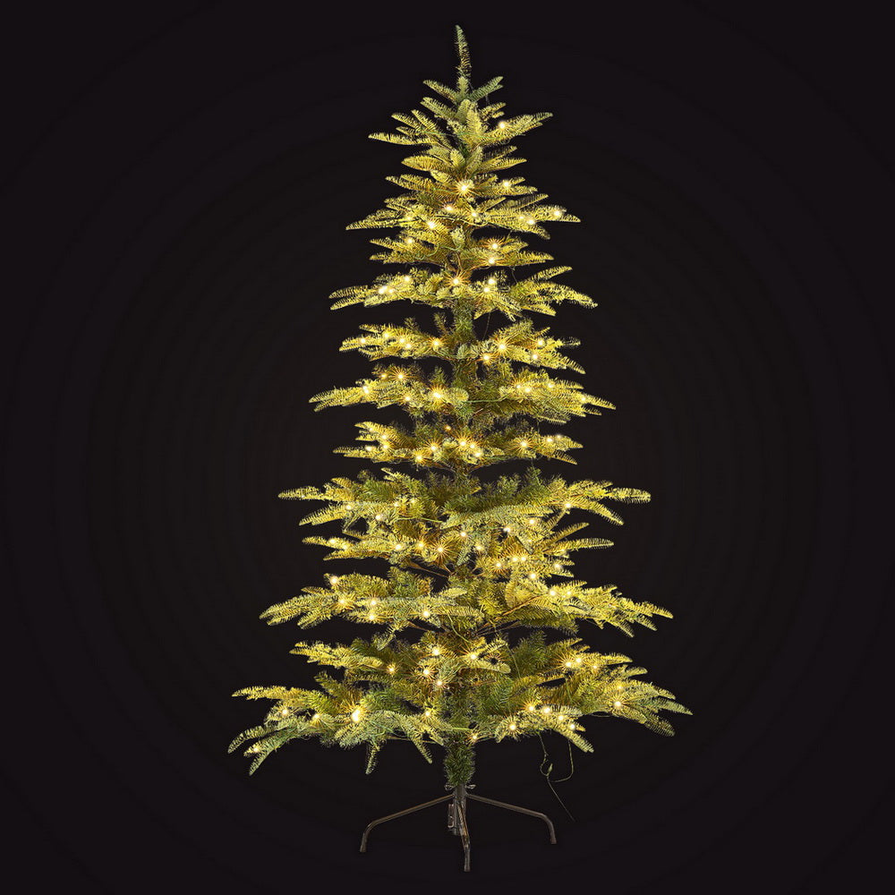 7FT / 2.1M Christmas Tree – Sparse Green – 860 Tips – Pre-lit 400 Warm White LED Lights
