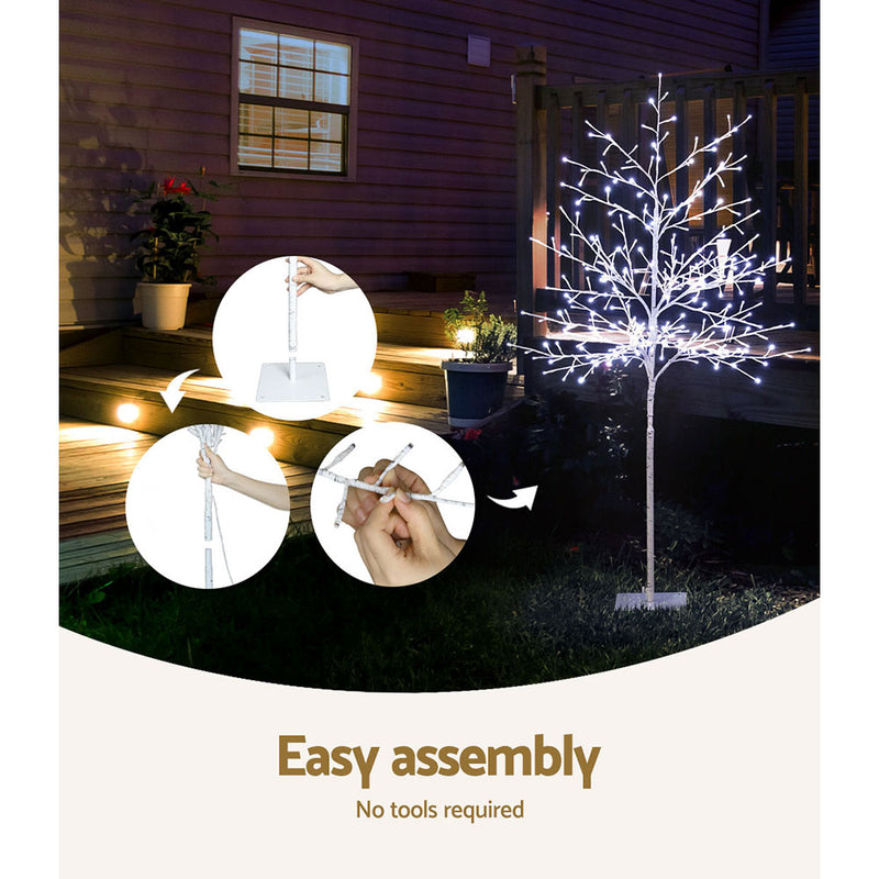 Solar Christmas Tree 1.5m Twigs 304 LED Lights Xmas Tree