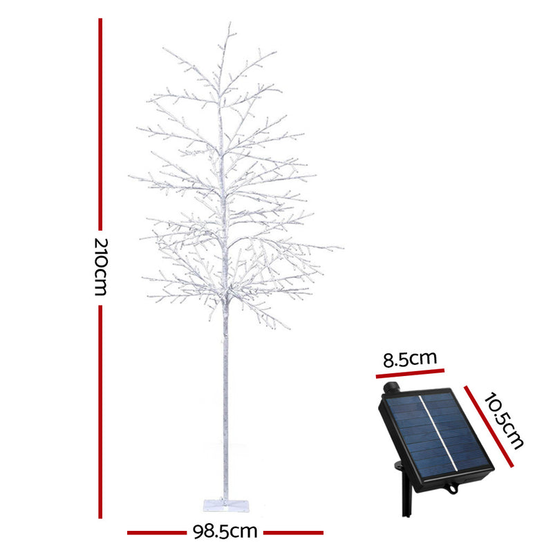 Solar Christmas Tree 2.1m Twigs 480 LED Lights Xmas Tree