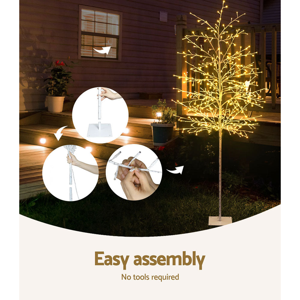 Solar Christmas Tree 2.1M Twigs 480 LED Lights Xmas Tree