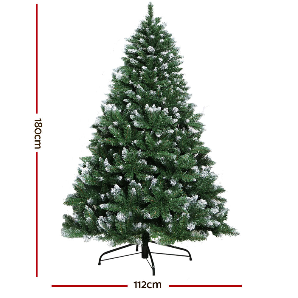 6FT / 1.8M Snowy Christmas Tree – 800 Tips