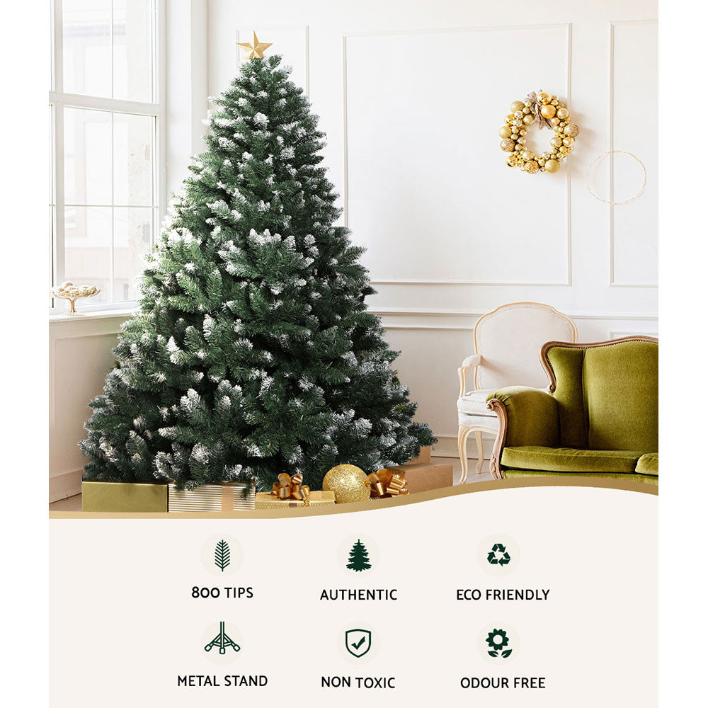 6FT / 1.8M Snowy Christmas Tree – 800 Tips