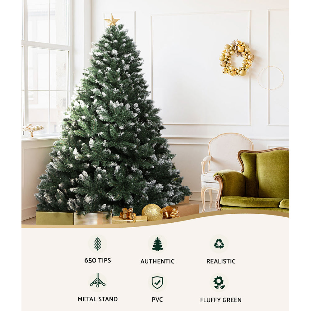 6FT / 1.8M Snowy Christmas Tree – 800 Tips - Sparse Design