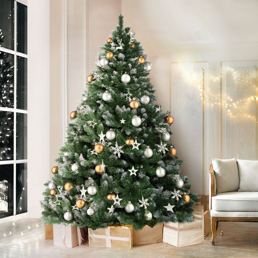 6FT / 1.8M Snowy Christmas Tree – 800 Tips - Sparse Design