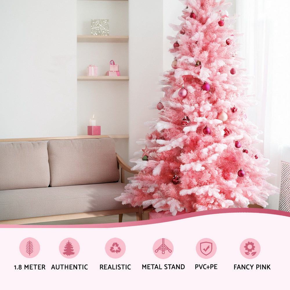 6FT / 1.8M Pink Christmas Tree – 810 Tips