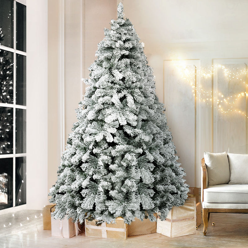 Christmas Tree 2.1m Snow Flocked Xmas Tree Decorations 859 Tips