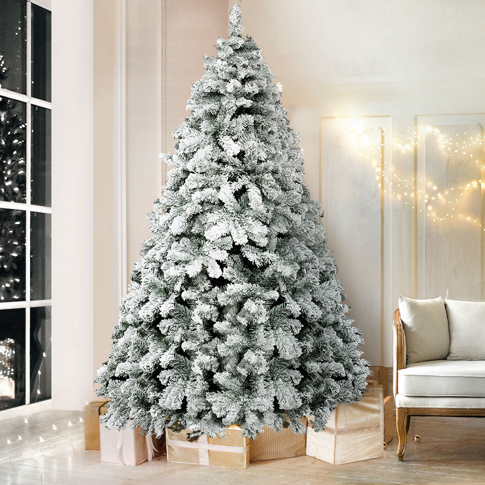 7FT / 2.1M Snow Flocked Christmas Tree – 859 Tips
