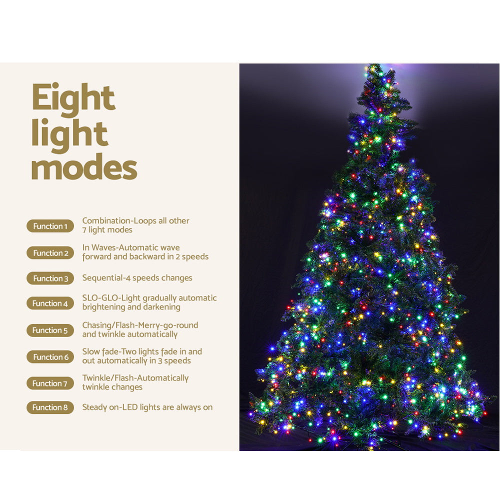 7FT / 2.1M Christmas Tree with 8 Multi-Colour Light Modes