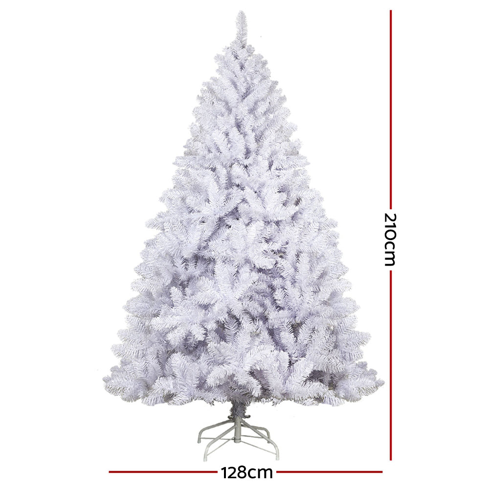 7FT / 2.1M Artificial Christmas Tree with 1000 White Tips