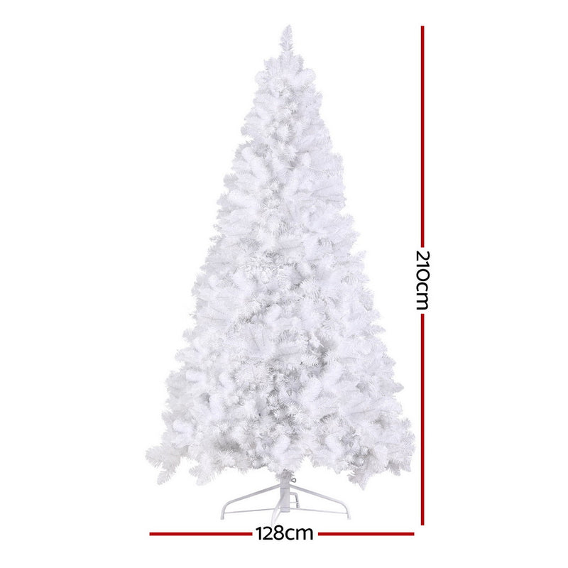 Christmas Tree 2.1m 500 LED Xmas Tree Decorations White 1260 Tips