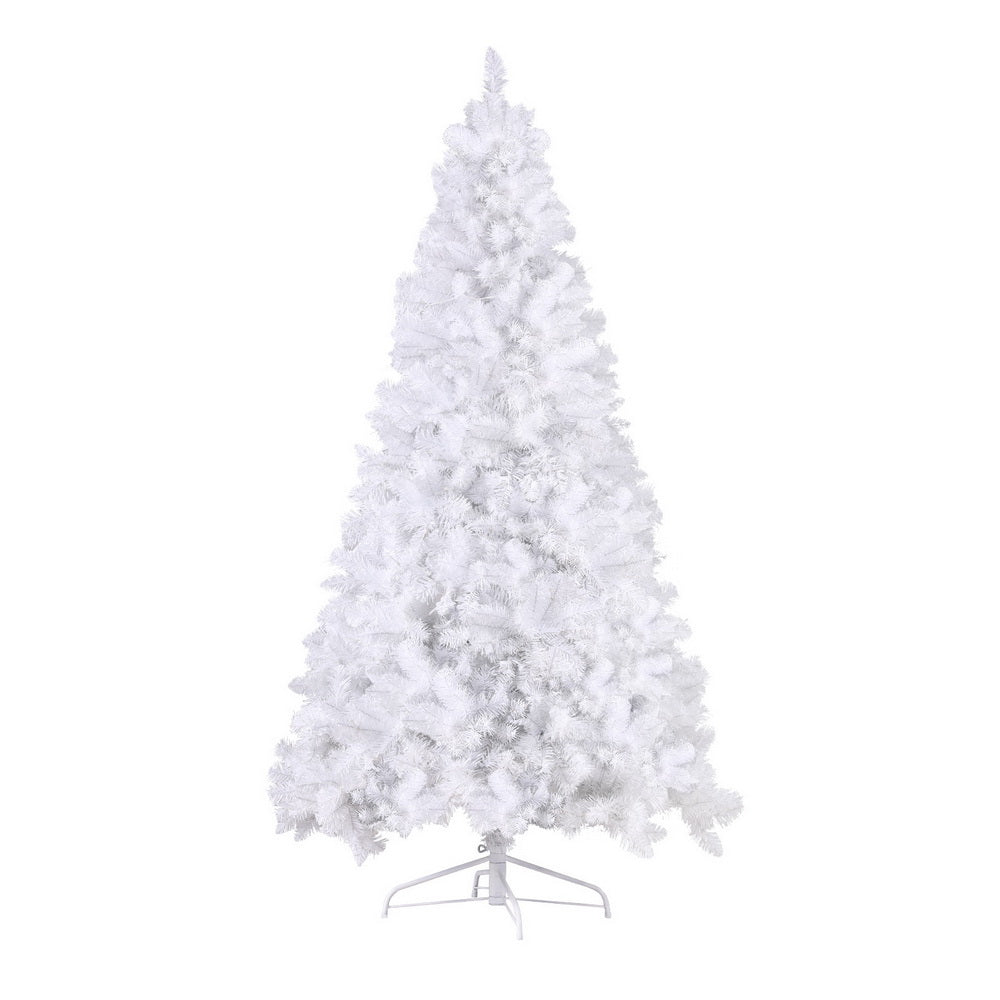 7FT / 2.1M Artificial White Christmas Tree with 500 LED Lights, 1260 Tips – Premium Xmas Tree