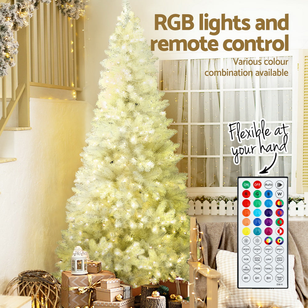 Christmas Tree 2.1m RGB Remote Xmas Party Decorations 1310 Tips