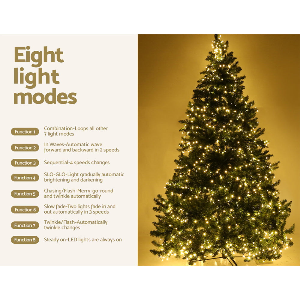 8FT / 2.4M Christmas Tree with 1488 LEDs & 8 Light Modes