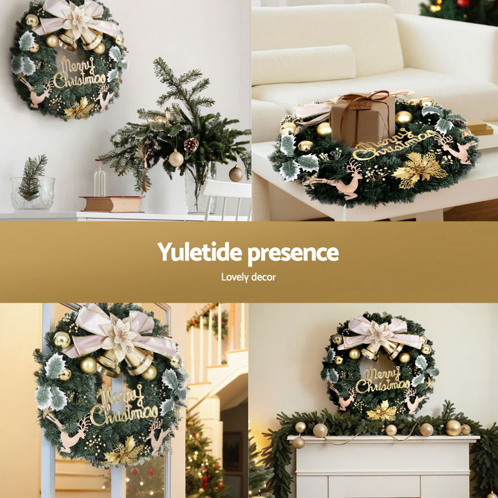 Christmas Wreath 60CM Garland Flowers Baubles Party Decorations