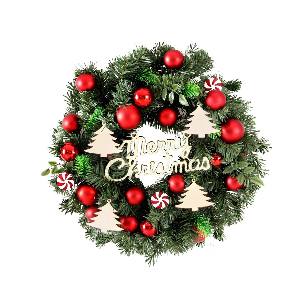 40CM Christmas Wreath with Baubles and Ornaments