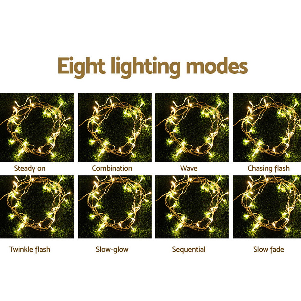 6X3M Christmas Lights Curtain Light Warm White 600 LED