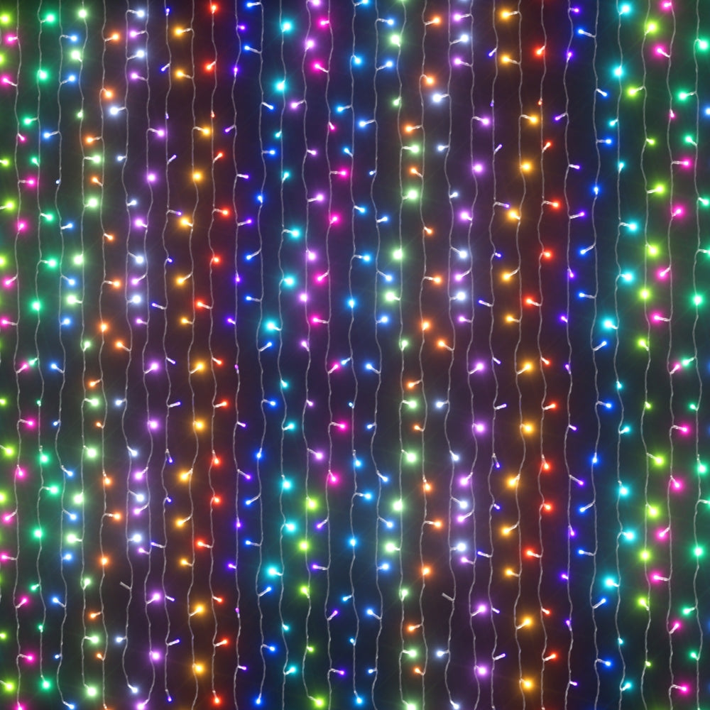 6X3M Christmas Lights Curtain String Light 960 LED RGB Remote