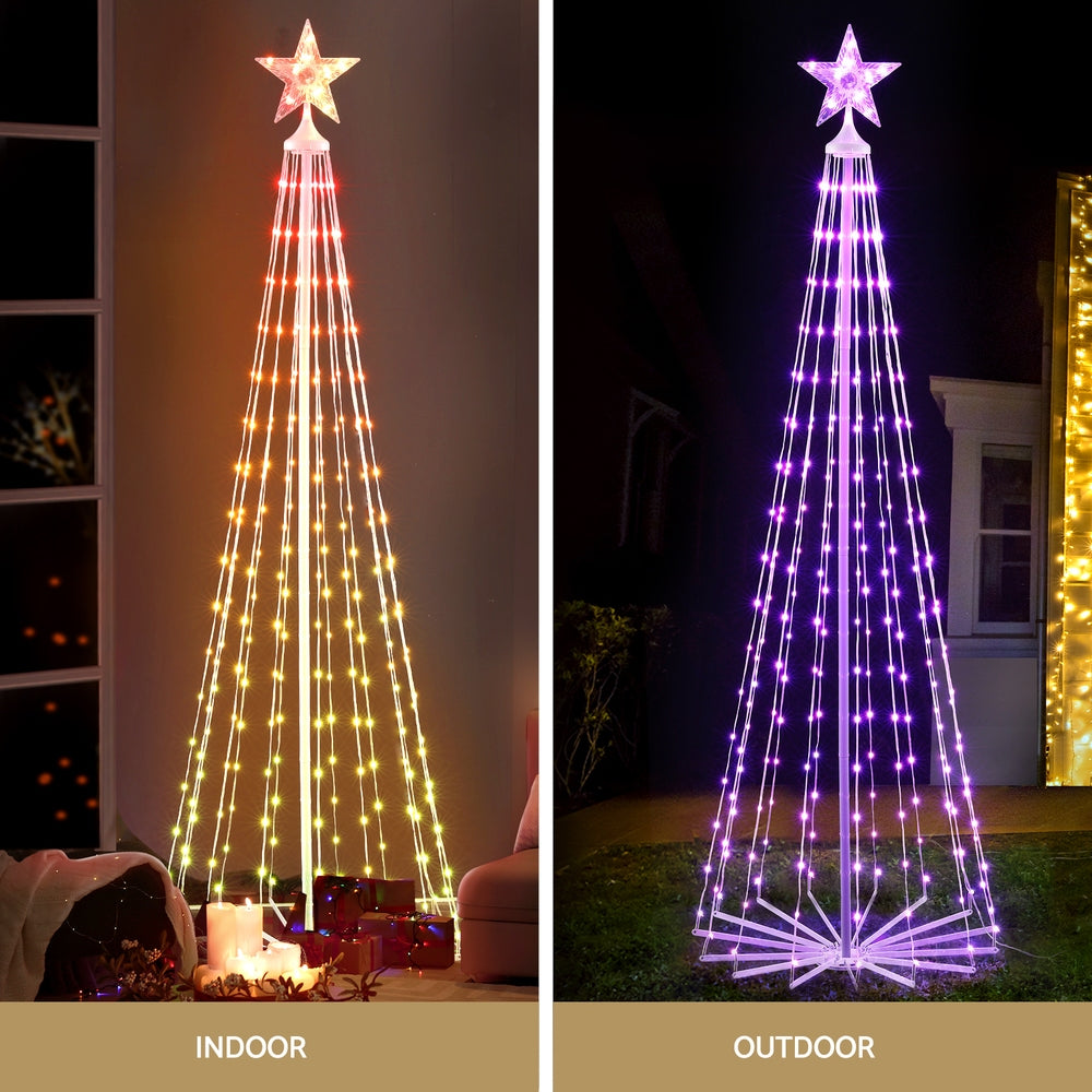 Christmas Tree 1.8m 265 RGB LED Fairy Lights Xmas Trees Decoration