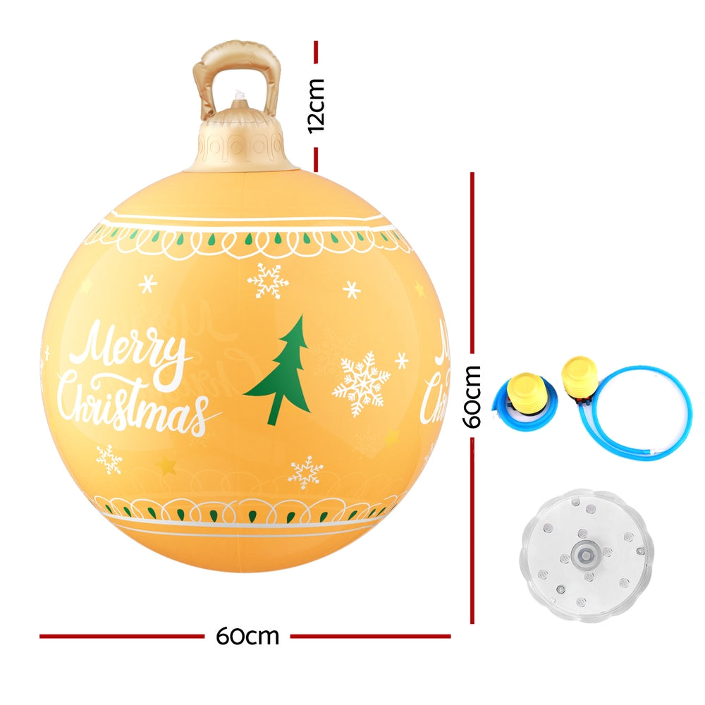 Christmas Inflatable Ball 60cm Led Illuminated Xmas Decoration