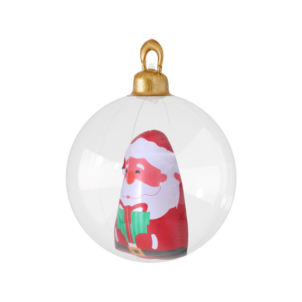 Christmas Inflatable Ball 60cm Santa Decoration Giant Bauble Clear