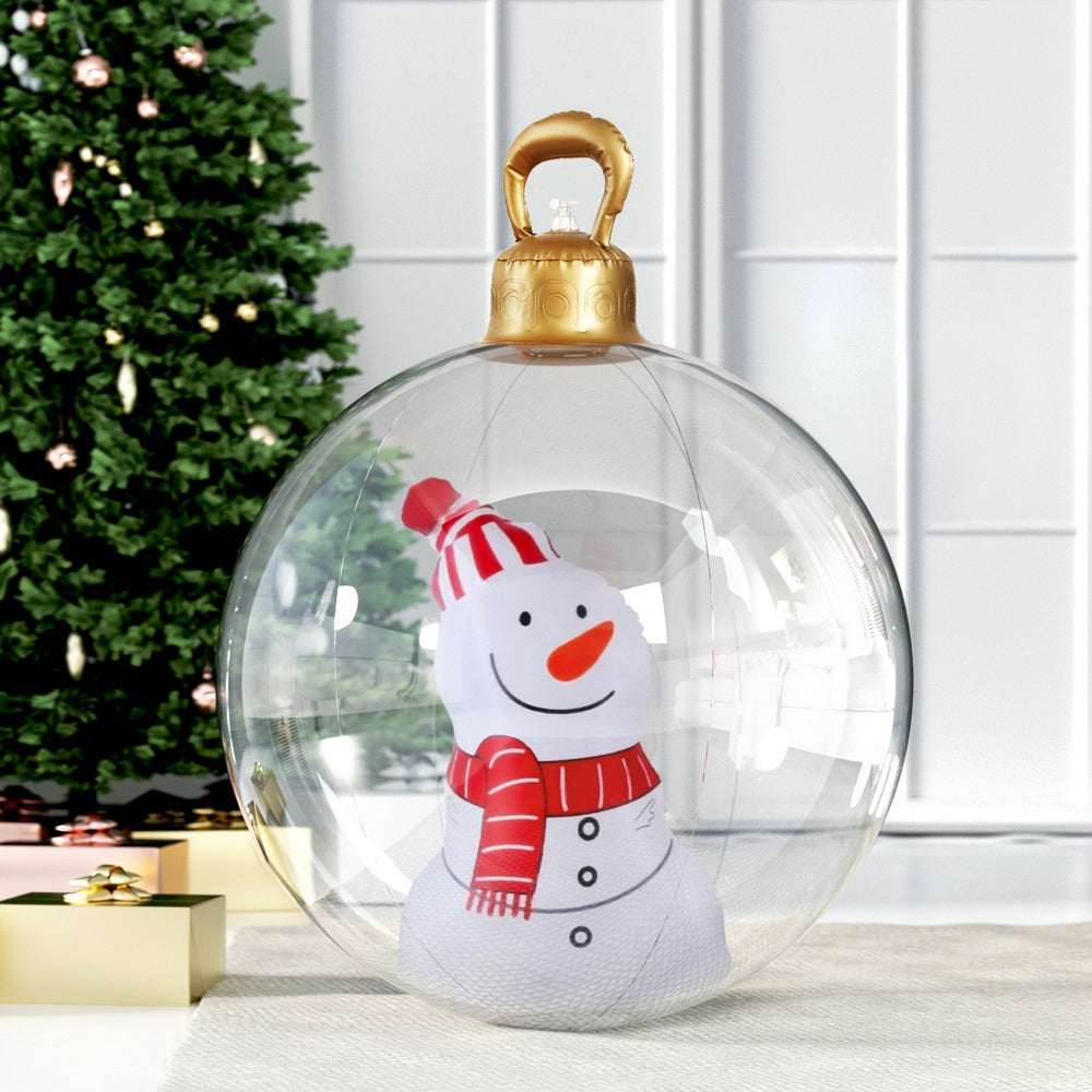 Christmas Inflatable Ball 60cm Snowman Decoration Giant Bauble