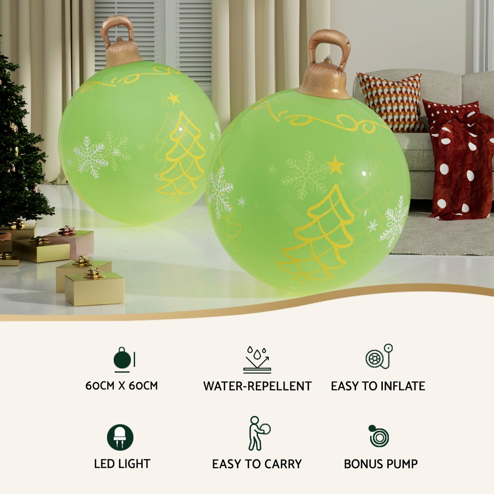 Christmas Inflatable Ball 60cm Led Illuminated Xmas Decoration