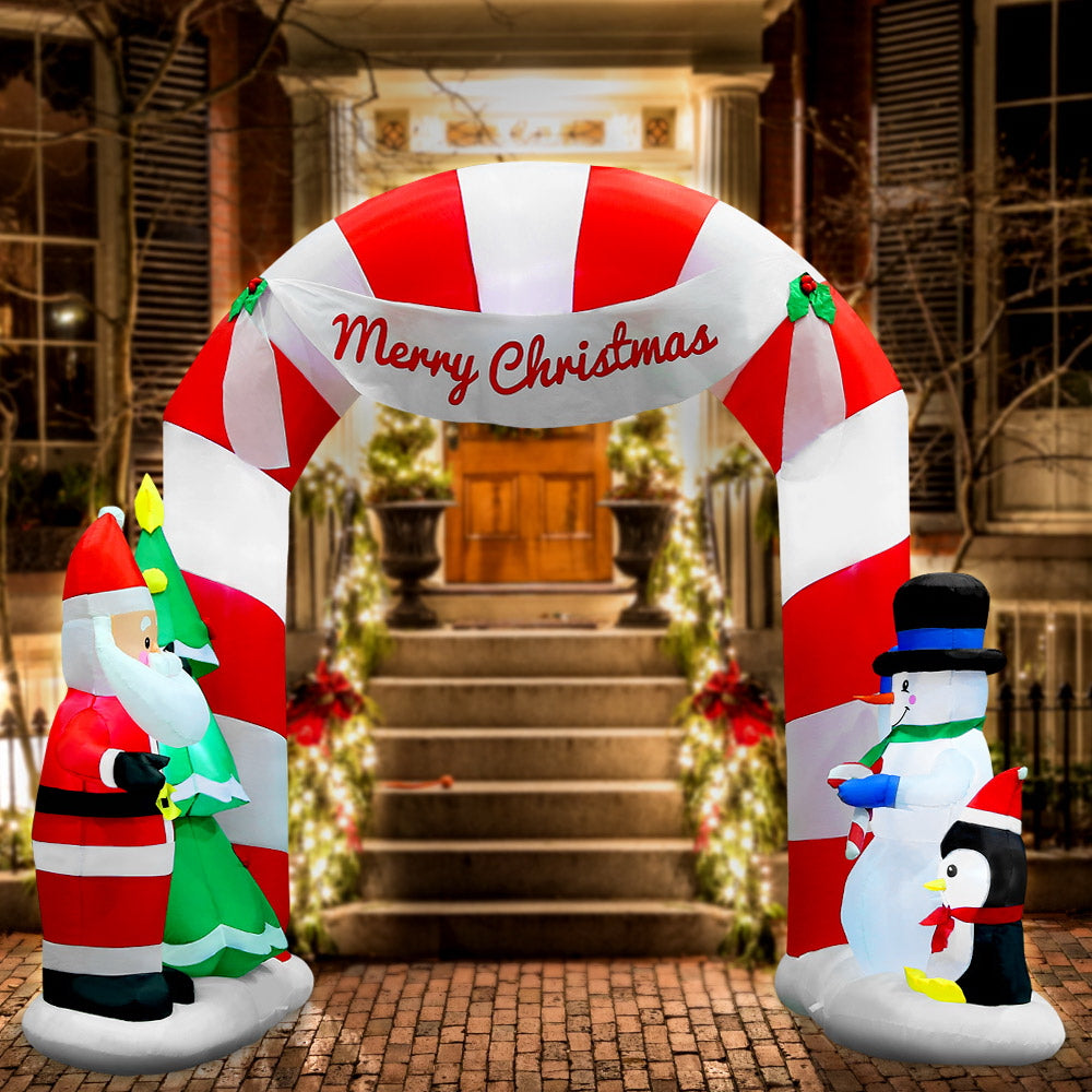 Christmas Inflatable Archwary Santa 3M Illuminated Decorations