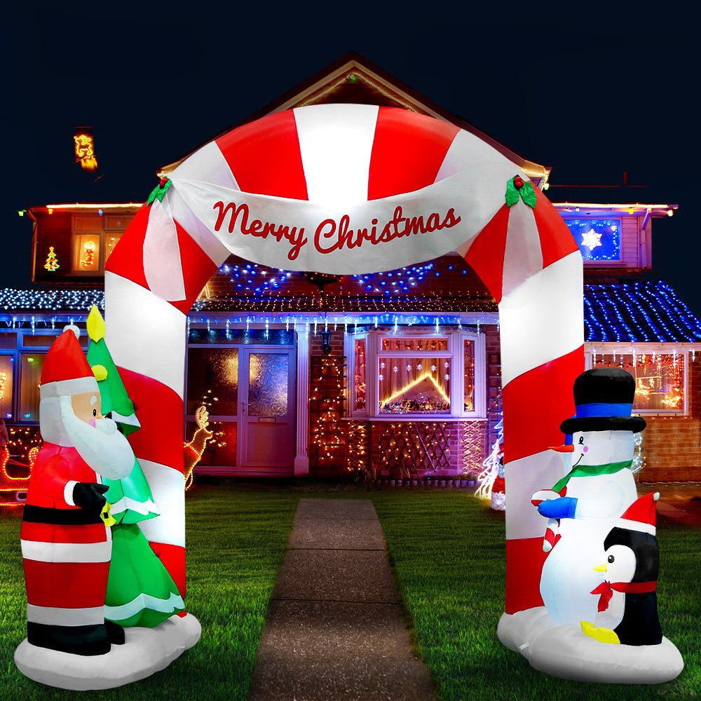 Christmas Inflatable Archwary Santa 3M Illuminated Decorations