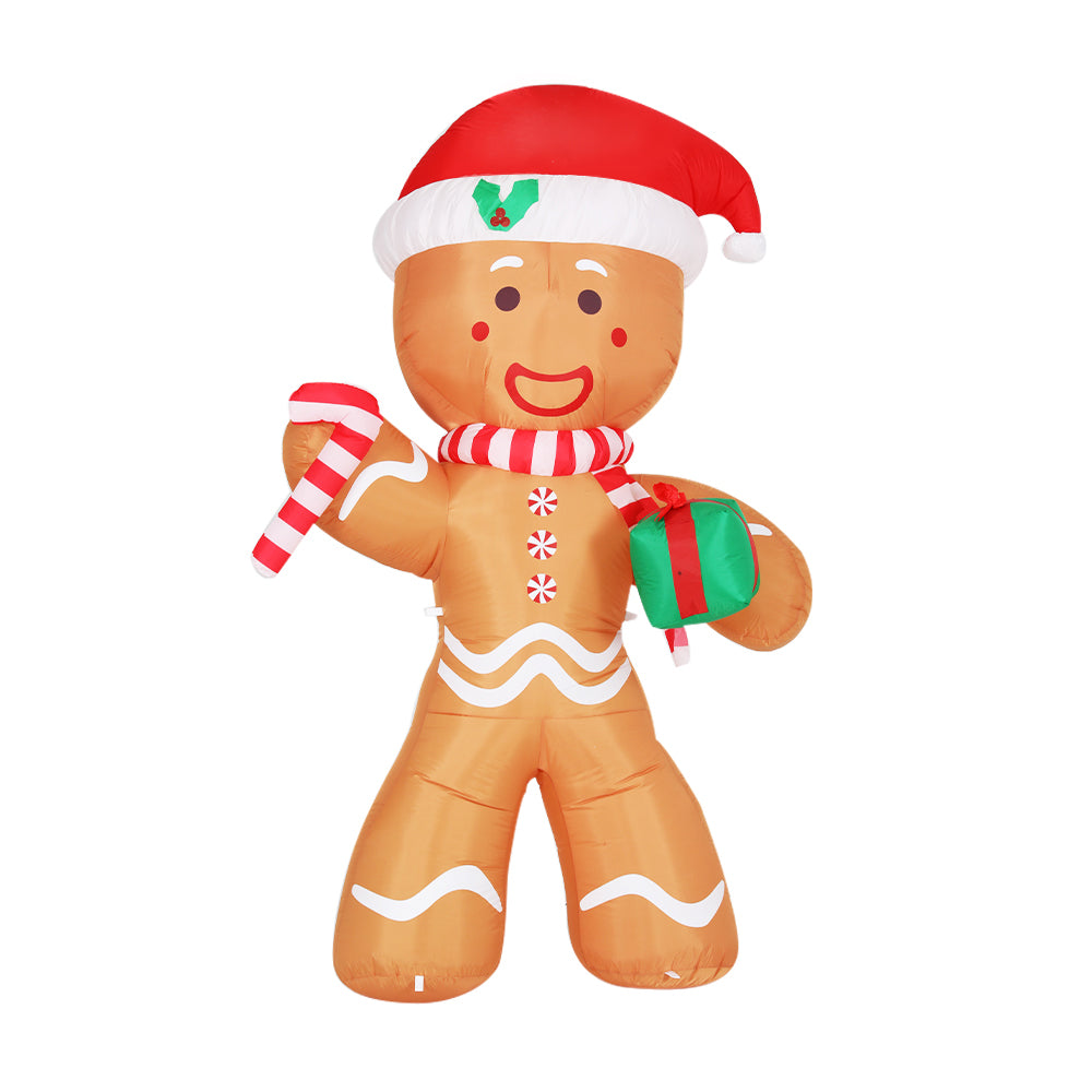 Christmas Inflatable Gingerbread Man 2.4M Illuminated Decorations