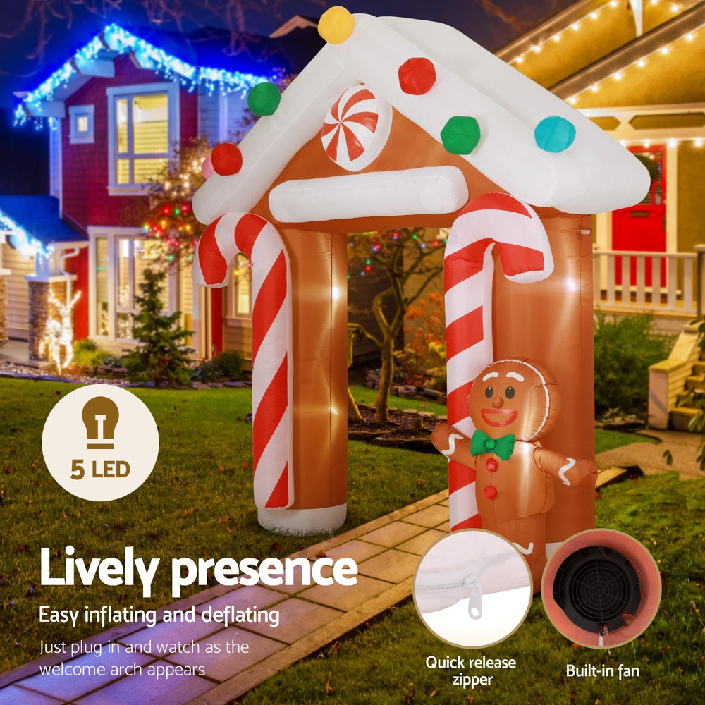 Christmas Inflatable Archwary Ginger 2.8M Illuminated Decorations