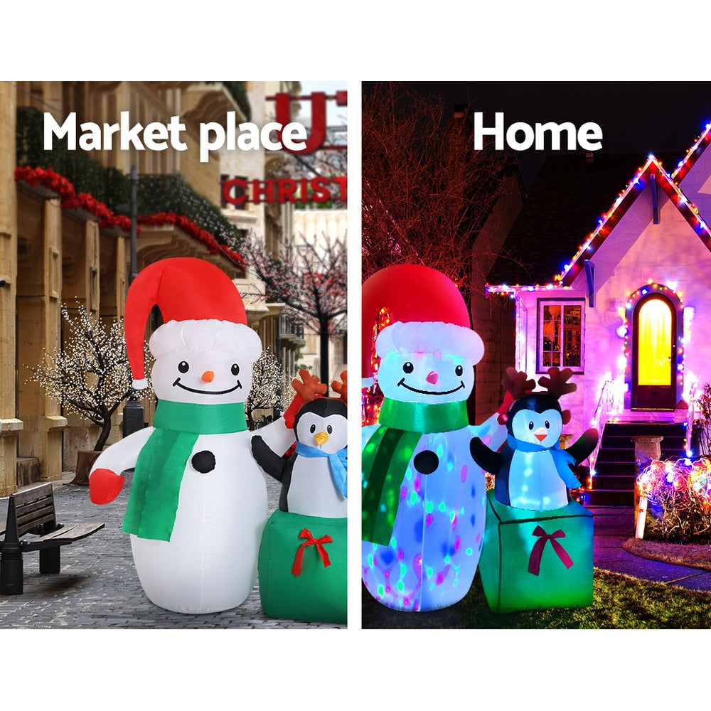 Christmas Inflatable Snowman 1.8M Illuminated Decorations